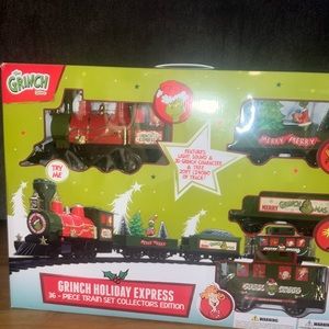 Grinch Holiday Express 36-piece train collection edition.